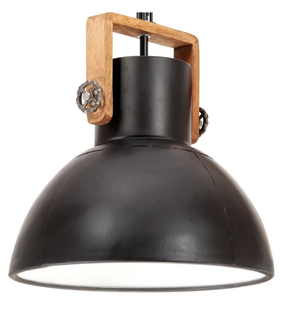 Lampe suspendue industrielle 25 W Noir Rond 40 cm E27