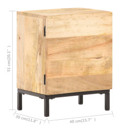 Table de chevet 40x30x51 cm Bois de manguier solide