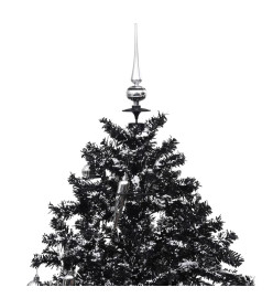 Arbre de Noël neigeux avec base de parapluie Noir 190 cm PVC