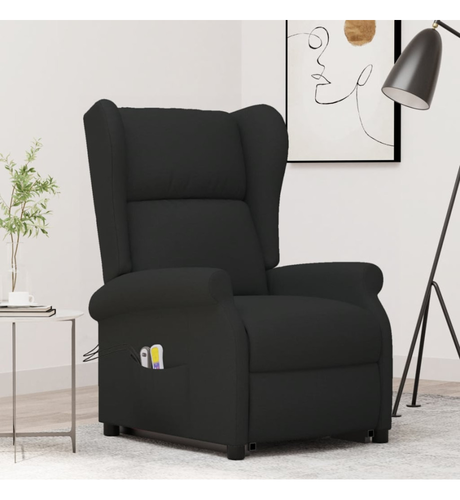 Fauteuil de massage Noir Tissu