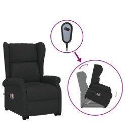 Fauteuil de massage Noir Tissu