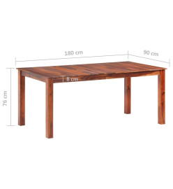 Table de salle à manger 180x90x76 cm Bois solide