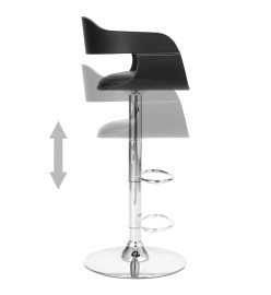 Tabouret de bar Noir Similicuir