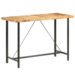 Table de bar 150x70x107 cm Bois de manguier brut