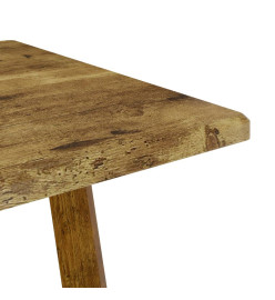 Table à dîner Marron foncé 120x60x74 cm MDF et fer