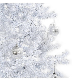 Arbre de Noël neigeux avec base de parapluie Blanc 190 cm