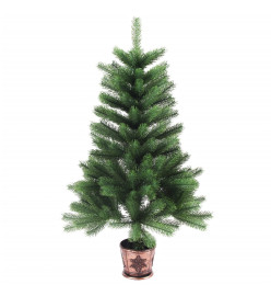 Arbre de Noël artificiel aiguilles réalistes 90 cm vert