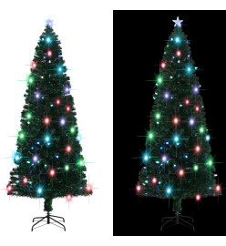 Sapin de Noël artificiel avec support/LED 240 cm fibre optique