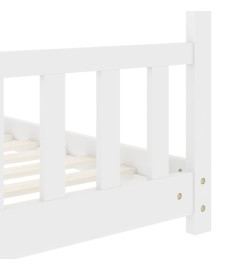 Cadre de lit d'enfant Blanc Bois de pin massif 80x160 cm