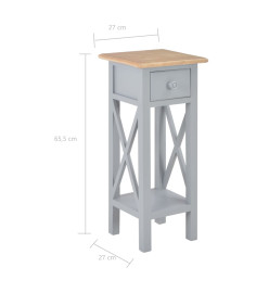 Table d'appoint Gris 27 x 27 x 65,5 cm Bois