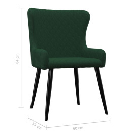 Chaises à manger lot de 6 vert velours