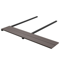 Panneaux de terrasse solides WPC 10 m² 4 m Marron foncé