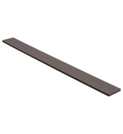 Panneaux de terrasse solides WPC 10 m² 4 m Marron foncé