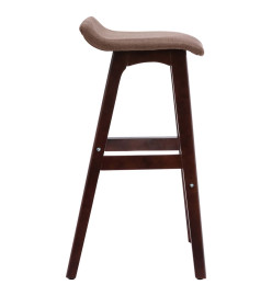 Chaises de bar lot de 2 taupe tissu