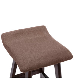 Chaises de bar lot de 2 taupe tissu