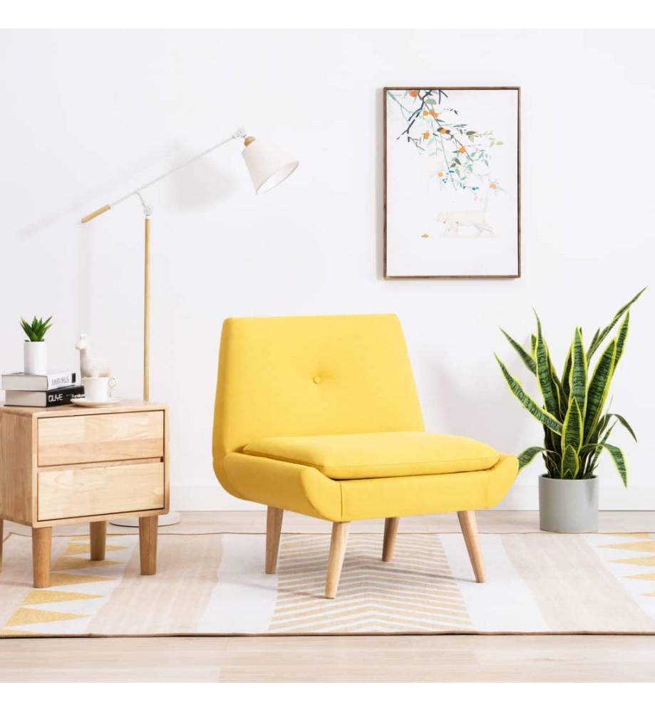 Fauteuil sans accoudoirs Jaune Tissu