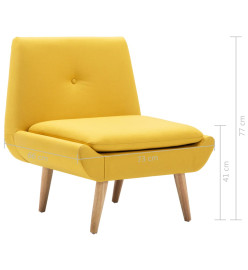 Fauteuil sans accoudoirs Jaune Tissu