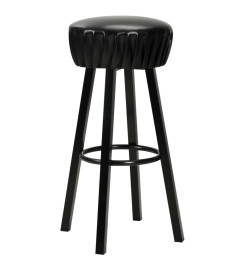 Chaises de bar lot de 2 noir similicuir