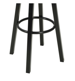 Chaises de bar lot de 2 noir similicuir