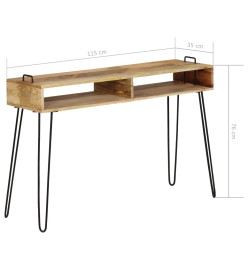 Table console Bois de manguier massif 115 x 35 x 76 cm