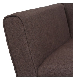 Fauteuil Marron Acier et tissu