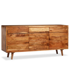 Buffet Bois massif avec portes sculptées 160 x 40 x 75 cm