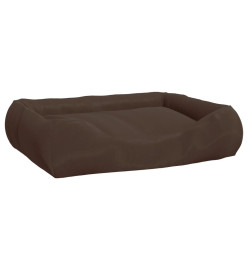 Coussin avec oreillers pour chien Marron 75x58x18 cm Tissu