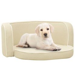 Canapé pliable pour chien Crème 76x71x30 cm Coussin lavable