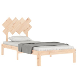 Cadre de lit avec tête de lit 90x200 cm bois massif