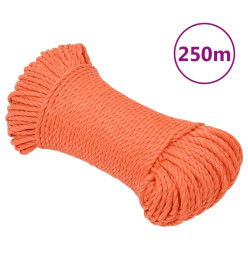 Corde de travail Orange 3 mm 250 m Polypropylène