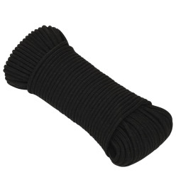 Corde de travail Noir 5 mm 25 m Polyester