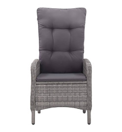 Ensemble de salle à manger de jardin 3 pcs Gris
