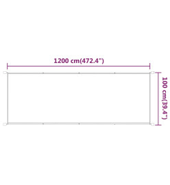 Auvent vertical Blanc 100x1200 cm Tissu oxford