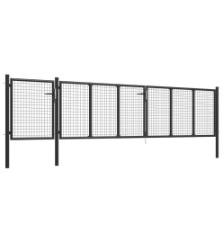 Portail de jardin Acier 500 x 75 cm Anthracite