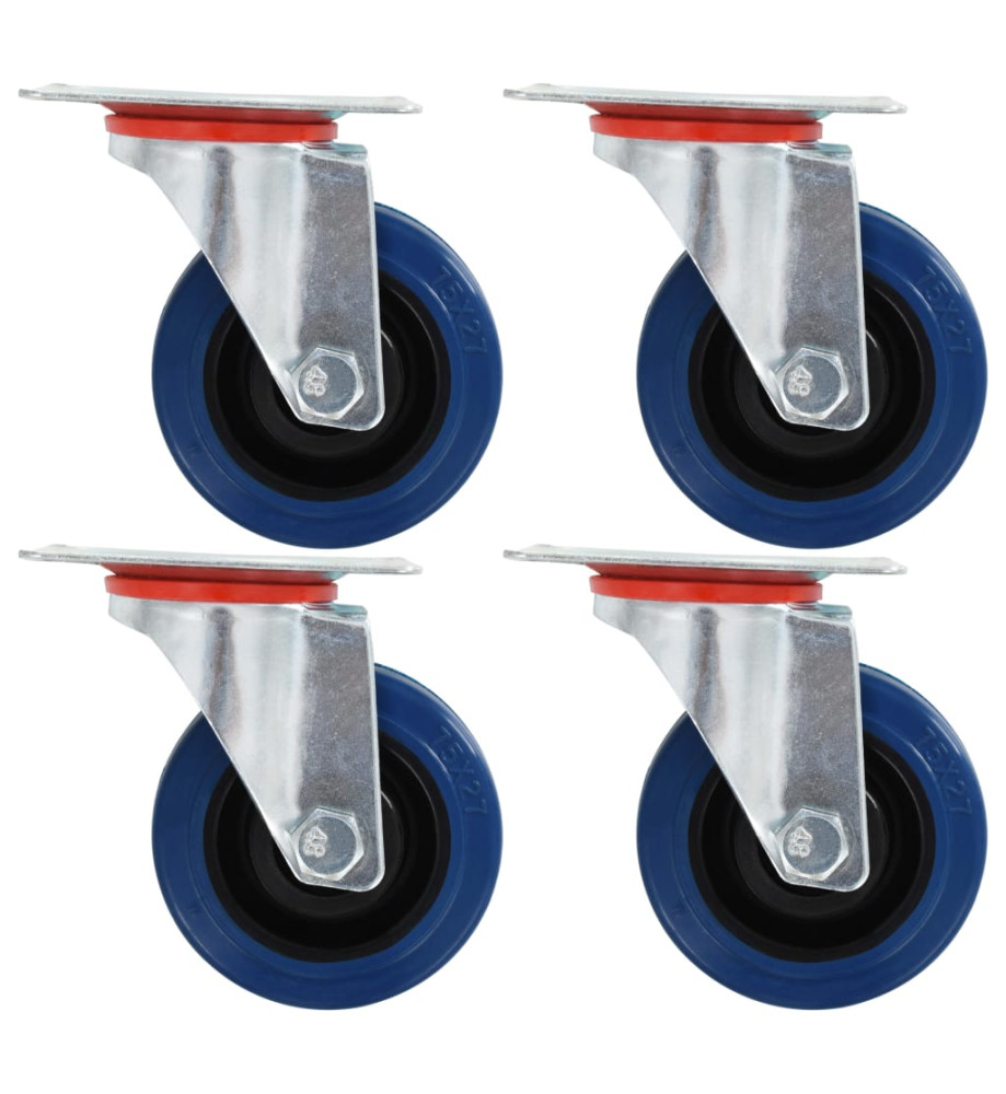 Roulettes pivotantes 4 pcs 75 mm