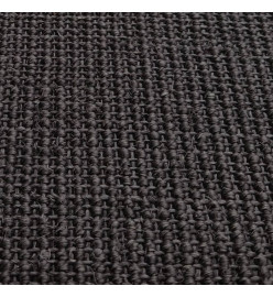 Tapis Sisal naturel 80x350 cm Noir