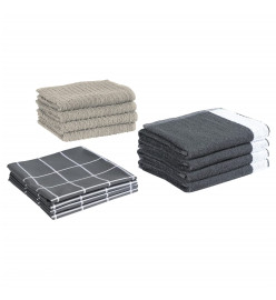 Ensemble de serviettes 12 pcs gris coton