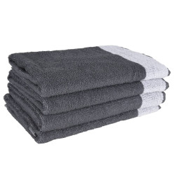 Ensemble de serviettes 12 pcs gris coton