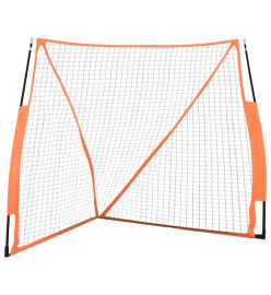 Filet de baseball portable orange et noir 183x182x183 cm