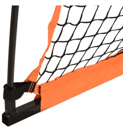 Filet de baseball portable orange et noir 183x182x183 cm