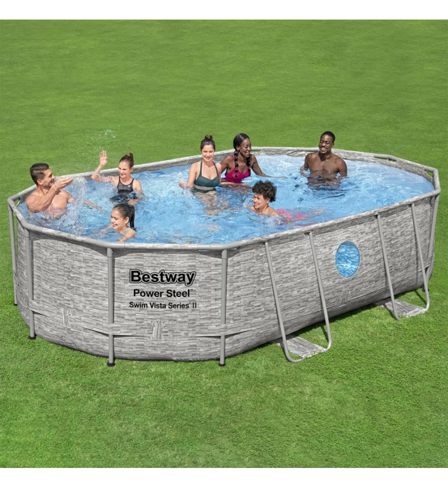 Bestway Ensemble de piscine Power Steel 488x305x107 cm