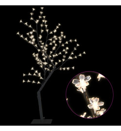 Sapin de Noël 128 LED blanc chaud Cerisier en fleurs 120 cm