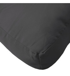 Coussin de palette noir 60x61x10 cm tissu