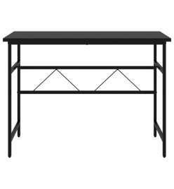 Bureau d'ordinateur Noir 105x55x72 cm MDF et métal