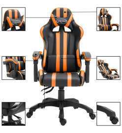 Chaise de jeu Orange Similicuir