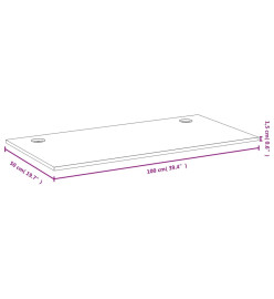 Dessus de bureau 100x50x1,5 cm bambou