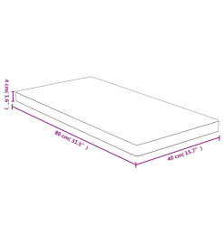 Dessus de table 40x80x4 cm bambou