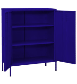 Armoire de rangement Bleu marine 80x35x101,5 cm Acier