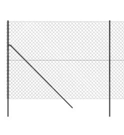 Clôture à mailles losangées anthracite 2,2x25 m