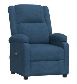 Fauteuil électrique de massage Bleu Tissu